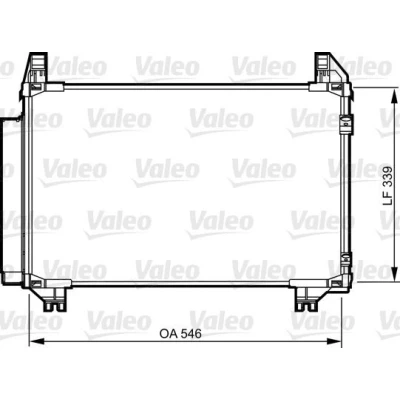 Bilde av KOYORAD CD010369M Kondensator med tørker 15mm 10mm Aluminium 339mm R134a TOYOTA: Yaris III Hatchback, II Urban Cruiser