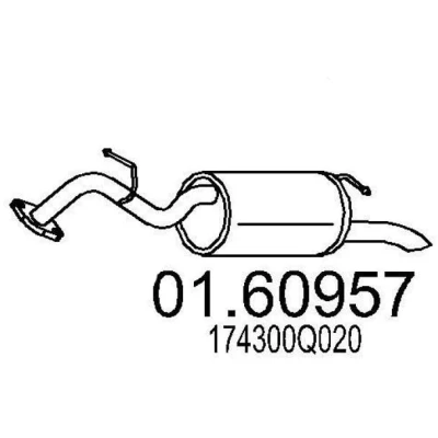Bilde av MTS 01.60957 Sluttlyddemper 860 TOYOTA: Yaris II Hatchback