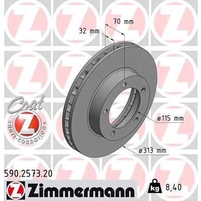 Bilde av Bremseskive, Framaksel, lexus lx, toyota land cruiser 100, 43512 60130, 60170, 60171