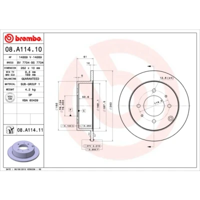 Bilde av Bremseskive, Bakaksel, hyundai matrix, sonata iv, kia magentis i, 5841138300, 5841138310, 584113C000