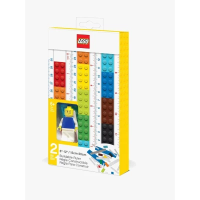 Bilde av LEGO Byggbar Linjal med Figur Skolestart &amp; Skrivesett