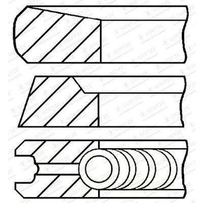 Bilde av GOETZE ENGINE 08 422800 00 Stempelringsett 96