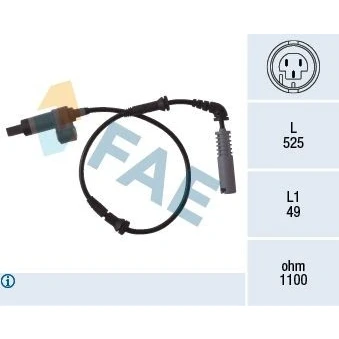 Bilde av FAE 78018 ABS Sensor framaksel induktiv 3 525 BMW: Touring, Sedan, Coupé