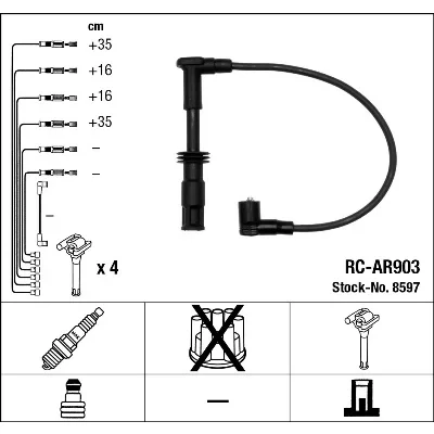 Bilde av NGK 8597 Pluggledninger 4