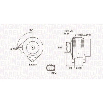 Bilde av Dynamo, audi a4 b7, b7 avant, cabriolet, 059903023A