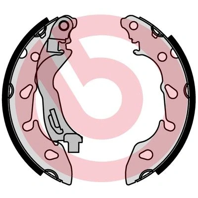 Bilde av BREMBO S 24 553 Bremsesko 180 32 med håndbremsarm FIAT: 500 Hatchback, C Cabrio, FORD: KA Hatchback