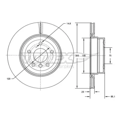 Bilde av Bremseskive TOMEX Brakes TX 73 00