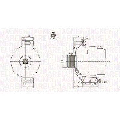 Bilde av MAGNETI MARELLI 063731639010 Dynamo 12V 75A