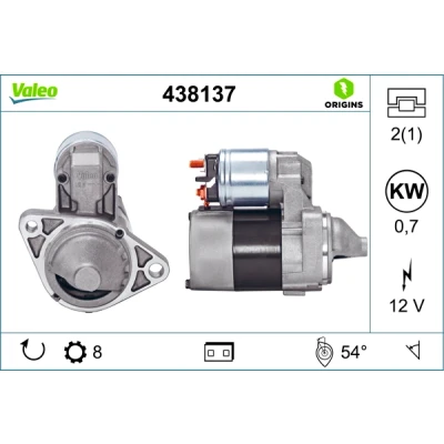 Bilde av VALEO NEW ORIGINAL PART 438137 Starter 12 0,7 8 NISSAN: Primera Hatchback, Almera II Hatchback