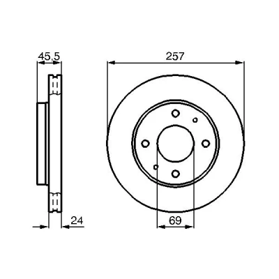 Bilde av Bremseskive, Framaksel, hyundai coupe i, lantra ii, kombi sonata iv, 51712 38100