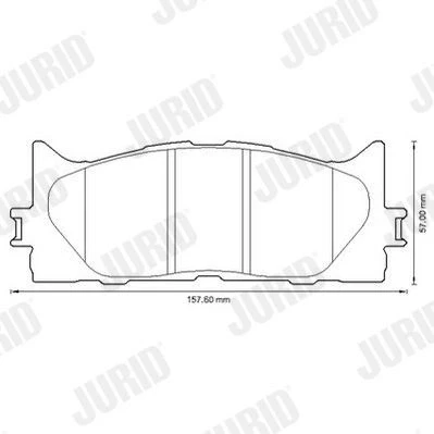 Bilde av JURID 572651J Bremseklosser ikke klargjort for slitasjeindikator TOYOTA: Camry VI Sedan, LEXUS: ES V
