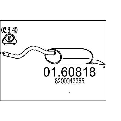 Bilde av Bakre eksospotte MTS 01.60818