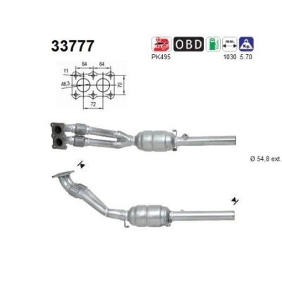 Bilde av AS 33777 Katalysator AUDI: A3 Hatchback