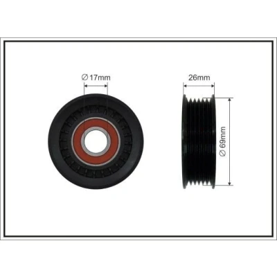 Bilde av Strammerull, kilerem med ribber, mazda 3, 3 sedan, 5, L37215980, L372 15 980, L37215980A, 980A, L37215980B, 980B, L37215