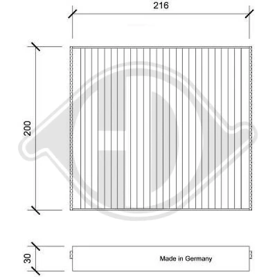 Bilde av DIEDERICHS DCI0230 Kupéfilter pollenfilter 217 200 30 Climate SUBARU: Forester II, NISSAN: X Trail, INFINITI: FX SUV