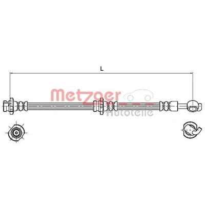 Bilde av METZGER 4110129 Bremseslange 486 M10 X 1 NISSAN: Trail