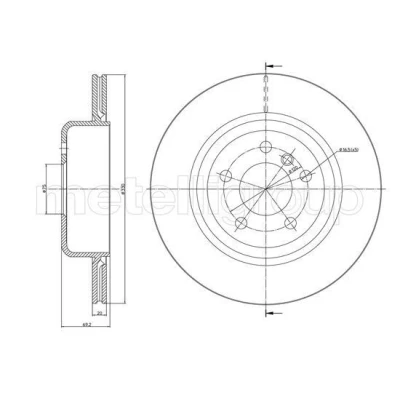 Bilde av METELLI Bremseskive BMW: 5 Touring, Sedan 330,0mm 20,0mm ventilert 23 1281C 34216775287,34216898733 Bremseskiver, Skivebremser