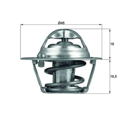 Bilde av MAHLE ORIGINAL TX 121 74D Termostat 74 48 med tetning FORD: Focus 2 Kombi, 2, Mk1 Stasjonsvogn