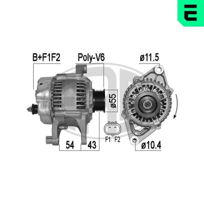 Bilde av ERA 209530A Dynamo 14V 117A JEEP: Cherokee II