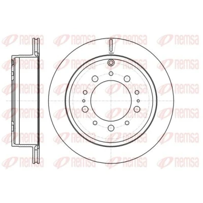 Bilde av REMSA 61257.10 Bremseskiver bakaksel 345, 345 18 5 ventilert TOYOTA: Land Cruiser 200