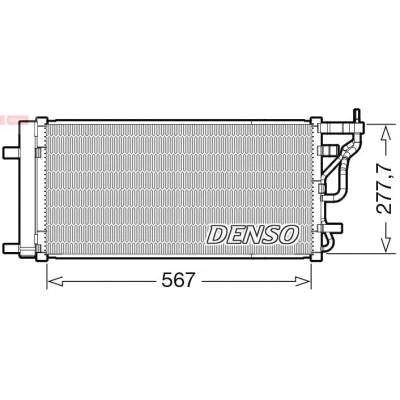 Bilde av DENSO DCN41024 Kondensator med tørker R 134a