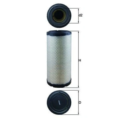Bilde av MAHLE ORIGINAL LX 1241 Luftfilter 322,5 140,5 Filterinnsats