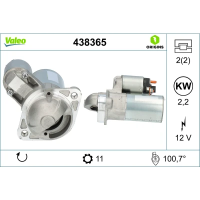 Bilde av VALEO 438365 Starter 12 2,2 11 HYUNDAI: H 1 Cargo