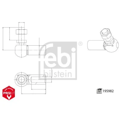 Bilde av FEBI BILSTEIN 195982 Kulehode, giroverføring