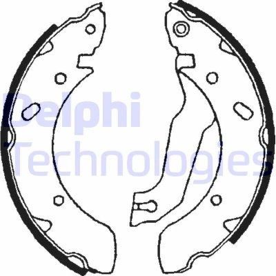 Bilde av DELPHI LS1610 Bremsesko 203mm 39mm