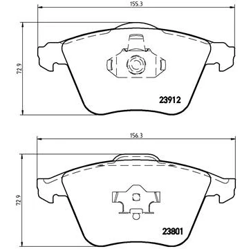 Bilde av BREMBO P 10 012 Bremseklosser ekskl. slitasjevarselkontakt med kolbleklips uten tilbehør OPEL: Vectra C Caravan, CC, Signum CC