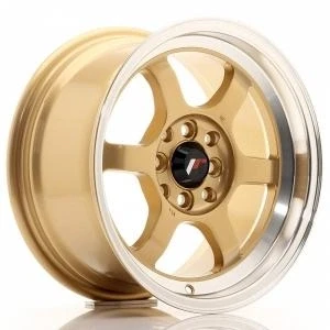 Bilde av Japan Racing JR12 Gold Machined LIP 8.5x15 4/100 ET13 B73.1