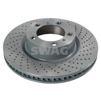 Bilde av SWAG 33 10 5116 Bremseskiver framaksel høyre 330 28 5 130 perforert / ventilert belagt høy karbon PORSCHE: 911 Coupé