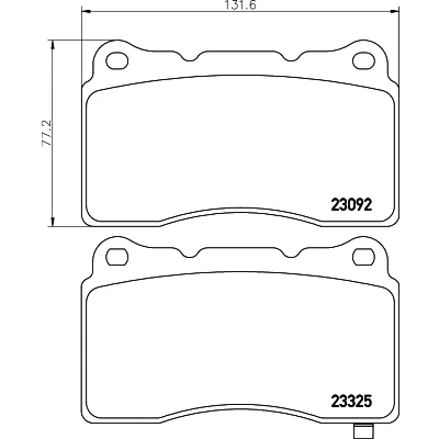 Bilde av HELLA 8DB 355 006 601 Bremseklosser med akustisk slitasjevarsel SUBARU: Impreza III Hatchback, Sedan, II Sedan