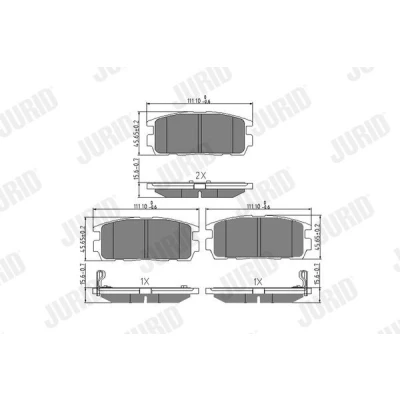 Bilde av JURID 573386J Bremseklosser med akustisk slitasjevarsel uten tilbehør CHEVROLET: Captiva, OPEL: Antara