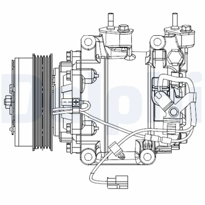 Bilde av DELPHI CS20510 Kompressor scroll PAG 46 med kompressorlje