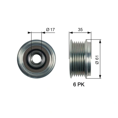 Bilde av Frihjul, dynamo, audi,porsche,vw, 059 903 119 G, H, L, N