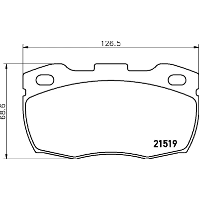 Bilde av HELLA 8DB 355 005 861 Bremseklosser ikke klargjort for slitasjeindikator LAND ROVER: Defender Pick up, SUV