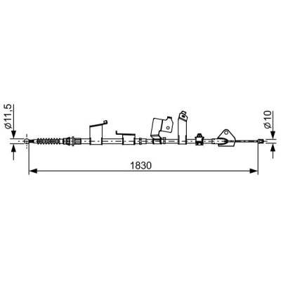 Bilde av Tautrekk, parkeringsbrems BOSCH 1 987 482 652