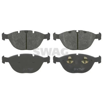Bilde av SWAG 20 91 6501 Bremseklosser framaksel klargjort for slitasjeindikator med kolbleklips BMW: X5