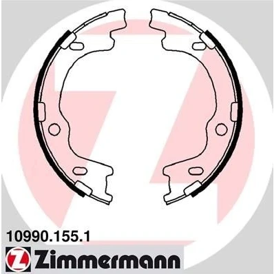 Bilde av ZIMMERMANN 10990.155.1 Handbromsbackar Bildet viser leveranseinnholdet HYUNDAI: i30 I Stasjonsvogn, Hatchback, KIA: cee‘d Stasjonsvogn