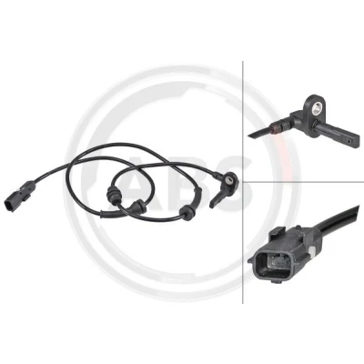 Bilde av A.B.S. 30208 ABS sensor aktiv 900 svart RENAULT: MASTER 3 Kasten, 3, OPEL: Movano B Minibuss, Van, NISSAN: NV400 Van