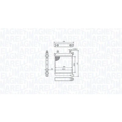 Bilde av MAGNETI MARELLI 350213214500 Radiator for kjøretøy med vanlig gir 195 202 26 Kjøleribber loddet BMW: 2 Active Tourer