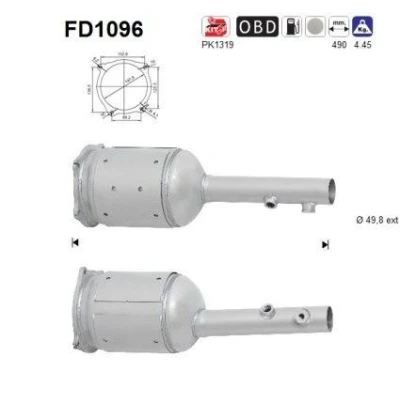 Bilde av AS FD1096 Partikkelfilter Cordierit