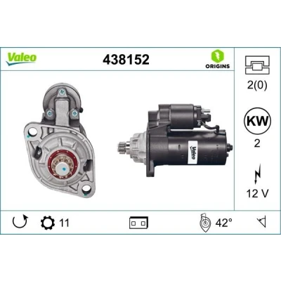 Bilde av VALEO NEW ORIGINAL PART 438152 Starter 12 2 VOLKSWAGEN: Polo IV Hatchback, Golf 5, 4, AUDI: TT Coupé, A3 Hatchback