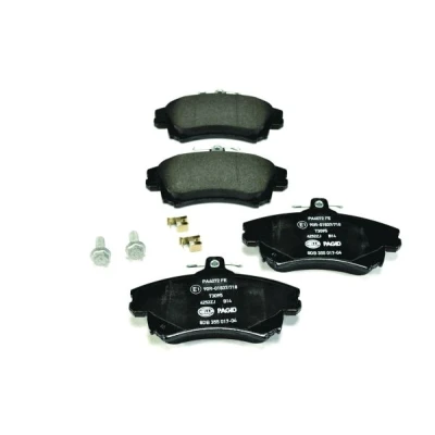 Bilde av HELLA 8DB 355 017 041 Bremseklosser med akustisk slitasjevarsel bremsecaliperskruer VOLVO: S40 I, V40 Stasjonsvogn, MITSUBISHI: Carisma Sedan