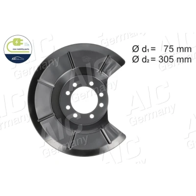 Bilde av AIC 56410 Bremseskjold venstre bakaksel, høyre bakaksel VOLVO: S40 II, V50, C30, MAZDA: 5, 3 Hatchback, FORD: Focus 2 Kombi, C Max,