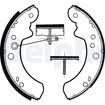 Bilde av DELPHI LS1313 Bremsesko 254mm 70mm