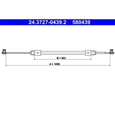 Bilde av ATE 24.3727 0439.2 Bremsekabel 1056