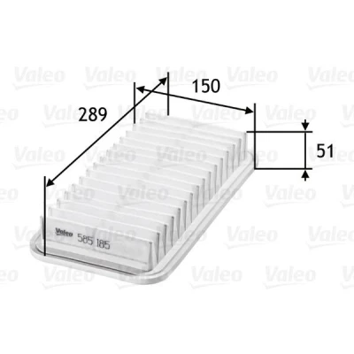 Bilde av VALEO 585185 Luftfilter 56 149 287 Filterinnsats TOYOTA: Corolla IX Hatchback, Avensis II Station Wagon, VIII Liftback