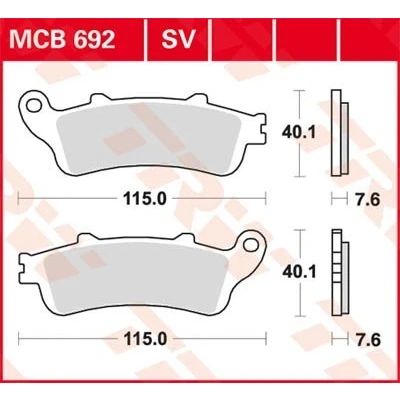 Bilde av TRW Organic Allround MCB692 Bremseklosser